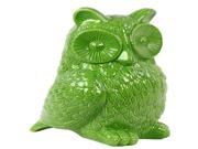 Cute Adorable Ceramic Owl Figurine In Green