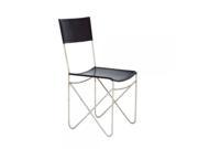 Metal Leather Black Chair 18 W