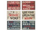 BENZARA IMX A0628030 Adorable Dogs Wall Decor Assorted 6