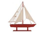 The Lovely Wood Canvas Sail Boat
