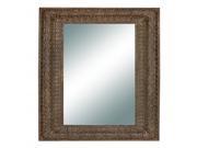 Brown Color Polyurethane Frame Mirror 90 Inches High by Benzara