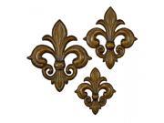 Metal Wall decor S 3 With Bronze Finish In Flower Design