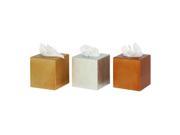 Charming Wood Tissue Box 3 Assorted