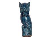 Charming Sweet Hypnotizing Ceramic Owl In Blue