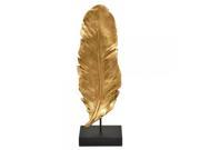 Benzara 16547 Resin Leaf On Stand Copper