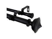 Leopold Double Curtain Rod 66 120 inch Black