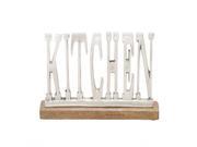 BENZARA 37571 Stylish Metal Wood Kitchen 18 W 6 H