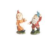 10.5 Cheerfully Dancing Forest Gnome Outdoor Patio Garden Statue
