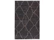 Modern Solids Heather Pattern Black White Rayon and Cotton Area Rug 2x3