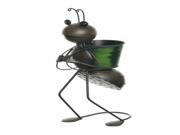 22.5 Espresso Brown Garden Ant With Green Backpack Decorative Spring Outdoor Planter