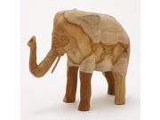 BENZARA 42028 Teak Wood Elephant 17 w 10 h