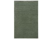 Solids Heather Pattern Green Wool Area Rug 5x8