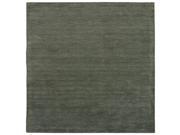 Solids Heather Pattern Gray Green Wool Area Rug 5x8