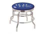 Holland Bar Stool 25 L7C3C Chrome Double Ring Kentucky UK Swivel Bar Stool with 2.5 Ribbed Accent Ring