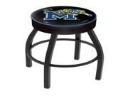 25 L8B1 4 Sports Team Memphis Logo Cushion Seat with Black Wrinkle Base Swivel Bar Stool
