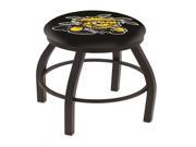 Holland 25 L8B2B Black Wrinkle Wichita State Swivel Bar Stool with Accent Ring