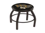 Holland 30 L8B2B Black Wrinkle Wake Forest Swivel Bar Stool with Accent Ring