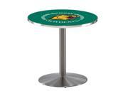 Holland Bar Stool L214 36 Stainless Steel Northern Michigan Logo Pub Table