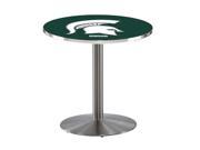 L214 36 Stainless Steel Michigan State Pub Table