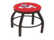 30 L8B2B Black Wrinkle Fresno State Swivel Bar Stool with Accent Ring