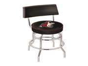 30 L7C4 Chrome Double Ring Arizona Coyotes Swivel Bar Stool with a Back