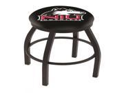 Holland Bar Stool 30 L8B2B Black Wrinkle Northern Illinois Swivel Bar Stool with Accent Ring