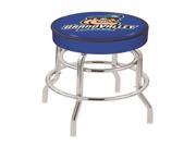 Holland Bar Stool 30 L7C1 4 Grand Valley State Cushion Seat with Double Ring Chrome Base Swivel Bar Stool