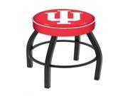 25 L8B1 4 Sports Team Indiana Logo Cushion Seat with Black Wrinkle Base Swivel Bar Stool