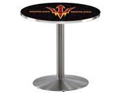 Holland Bar Stool L214 36 Stainless Steel Arizona State Pub Table with Pitchfork Logo