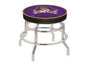 Holland Bar Stool 30 L7C1 4 East Carolina Cushion Seat with Double Ring Chrome Base Swivel Bar Stool