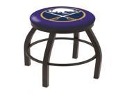 30 L8B2B Black Wrinkle Buffalo Sabres Swivel Bar Stool with Accent Ring