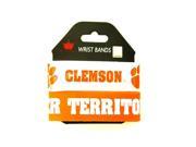 NCAA Clemson Tigers Rubber Wrist Bands Bracelets Set Of 2
