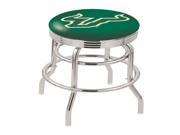 Holland Bar Stool 30 L7C3C Chrome Double Ring South Florida Swivel Bar Stool with 2.5 Ribbed Accent Ring
