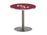 L214 42 Stainless Steel Florida State Script Pub Table