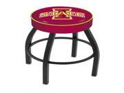 30 L8B1 4 Sports Team Iowa State Logo Cushion Seat with Black Wrinkle Base Swivel Bar Stool