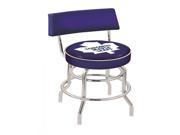 30 L7C4 Chrome Double Ring Toronto Maple Leafs Swivel Bar Stool with a Back