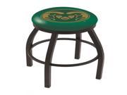 25 L8B2B Black Wrinkle Colorado State Swivel Bar Stool with Accent Ring
