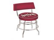 Holland 30 Chrome Double Ring Mississippi State University Swivel Bar Stool with a Back