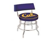 Holland 25 Chrome Double Ring University of California wivel Bar Stool with a Back