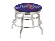 Holland Bar Stool 25 L7C3C Chrome Double Ring Tulsa Swivel Bar Stool with 2.5 Ribbed Accent Ring