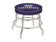 30 L7C1 4 Connecticut Cushion Seat with Double Ring Chrome Base Swivel Bar Stool
