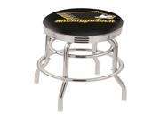 Holland Bar Stool 30 L7C3C Chrome Double Ring Michigan Tech Swivel Bar Stool with 2.5 Ribbed Accent Ring