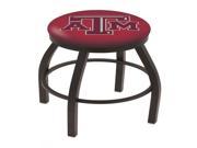 30 L8B2B Black Wrinkle Texas A M Swivel Bar Stool with Accent Ring