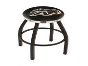 30 L8B2C Black Wrinkle US Military Academy ARMY Swivel Bar Stool with Chrome Accent Ring