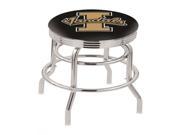 Holland Bar Stool 25 L7C3C Chrome Double Ring Idaho Swivel Bar Stool with 2.5 Ribbed Accent Ring