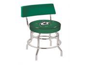 25 L7C4 Chrome Double Ring Dallas Stars Swivel Bar Stool with a Back