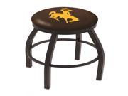 Holland 25 L8B2B Black Wrinkle Wyoming Swivel Bar Stool with Accent Ring