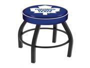 30 L8B1 4 Toronto Maple Leafs Cushion Seat with Black Wrinkle Base Swivel Bar Stool