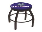 Holland Bar Stool 30 L8B2B Black Wrinkle Connecticut Swivel Bar Stool with Accent Ring