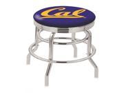 Holland Bar Stool 30 L7C3C Chrome Double Ring Cal Swivel Bar Stool with 2.5 Ribbed Accent Ring